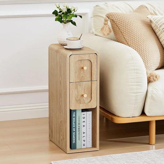 Compact Double-Drawer Nightstand